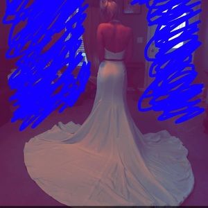 Custom Erin grey couture wedding dress 2 piece